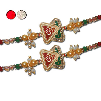 "AMERICAN DIAMOND (AD) RAKHIS -AD 4280 A- 14 (2 RAKHIS) - Click here to View more details about this Product